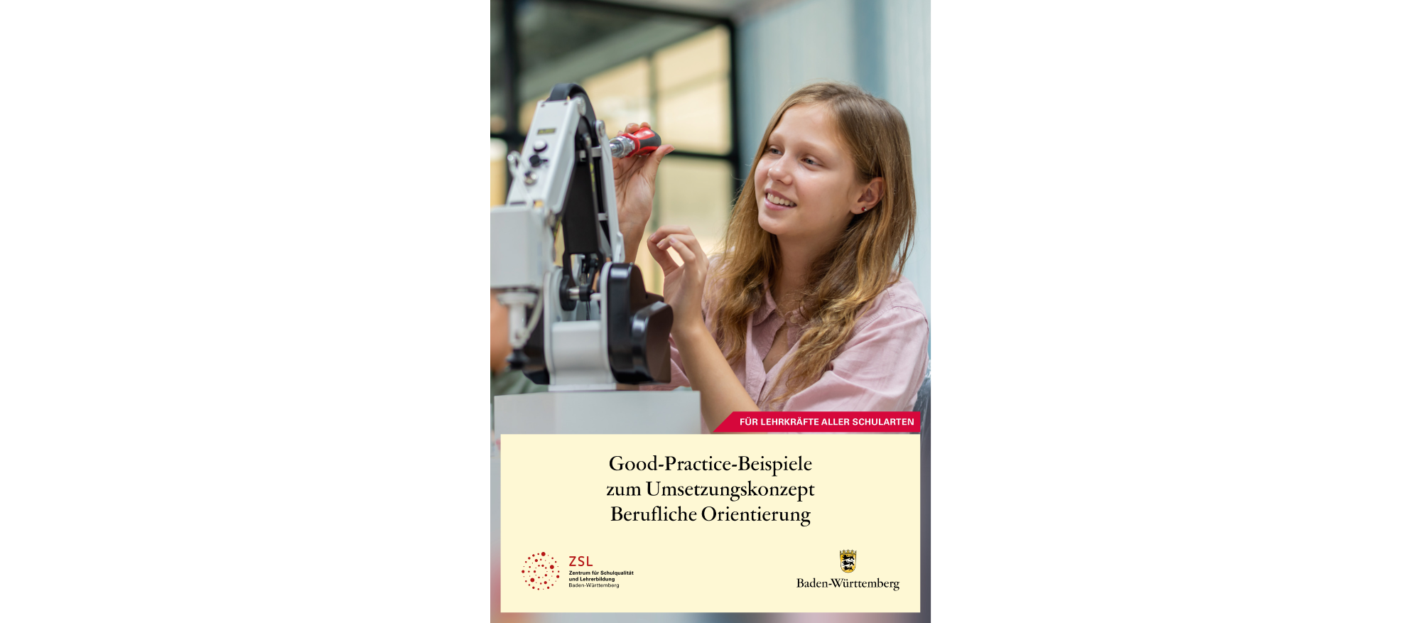 Link zu Broschüre Good-Practice-Beispiele zum Umsetzungskonzept Berufliche Orientierung